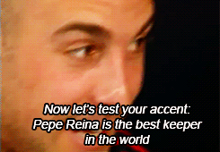 el-santo-iker:  Pepe Reina giving Iker Casillas English lessons 
