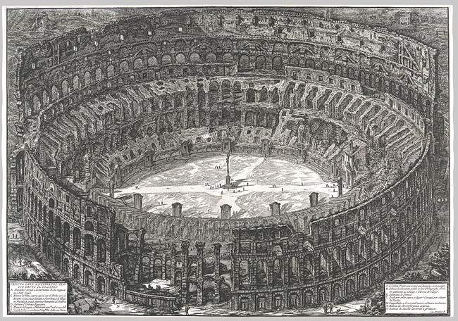 cavetocanvas:  Giovanni Battista Piranesi, View of the Colosseum, 1776 From the