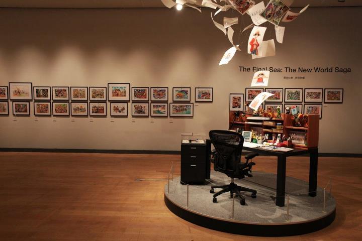 fuckyeahonepiece:  A reproduction of Eiichiro Oda’s desk! “ONE PIECE” was born