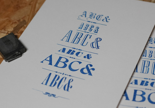 ABC & lead specimen by Ampersanden on Flickr.