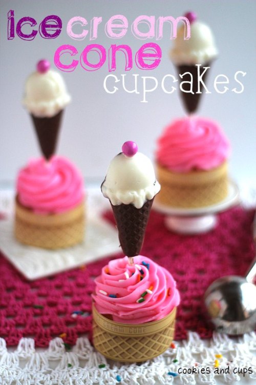 Porn Pics gastrogirl:  ice cream cone cupcakes. 