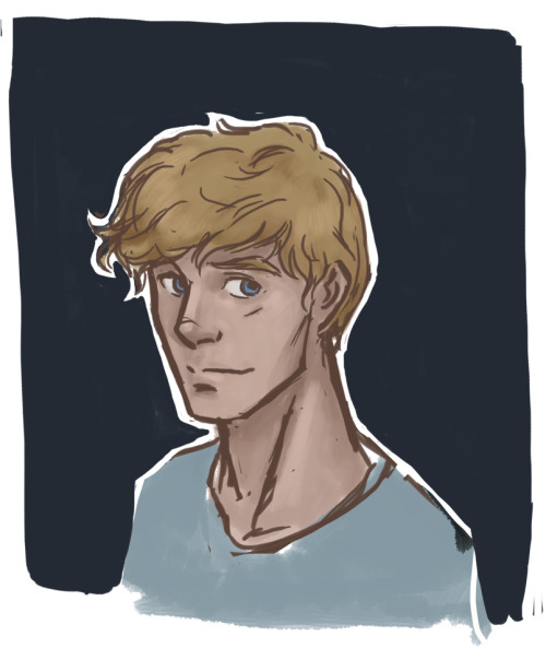 ratgirlstudios:Peeta Mellark quick sketch at 2 am.  I will probably think it looks horrible in 