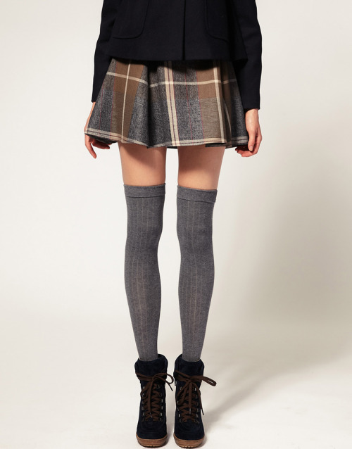 enlighteneda:  ASOS Ribbed Over The Knee SocksMore photos &amp; another fashion brands: bit.ly/J