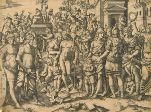 centuriespast:Marcantonio Raimondi, Triumph of Titus, c. 1520.Kemper Art Museum