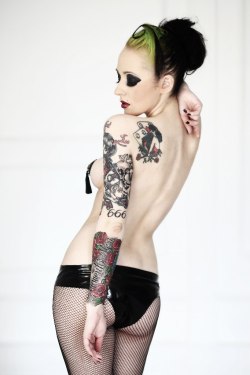 inkedgirls:  model: Yana Sinner http://www.facebook.com/yanasinnerofficialMUAH: Oksana Boikophoto: Irina Krol