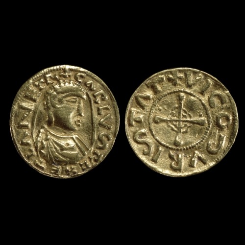 akeenerheart:Gold Solidus of Charlemagneca. 780 A.D.Source: Dorestad, Netherlands 