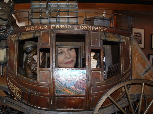 A few more photos of Karen at The Wells Fargo Silver Reef Museum in Leeds, Utah.
