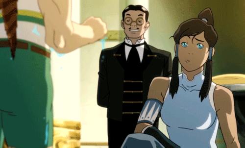 bei-fong-appreciation-blog:  spazzbender:  battybravery:  oh wow oh wow oh wow that look on her face Korra doesn’t just look confused anymore, she looks A LITTLE INTERESTED so she’s looking at this hot, gorgeous, dripping wet hunk of a man but she