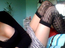 amixxxoffearandpassion:  got away with wearing such a slutty outfit today, wanna see whats underneath? 