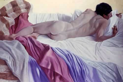 blastedheath:  mrsramseysshawl André Durand, March Nude, 1972. Oil on linen, 127 x 152.5 cm. 