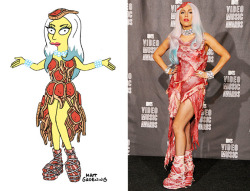  What Lady GaGa wore on The Simpsons. 