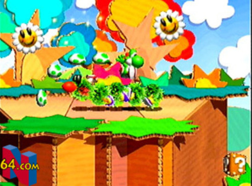 suppermariobroth:  Some really interesting beta images from Yoshi’s story.  Man, I’d love to play Yoshi’s Story again. I haven’t played it since my siblings and I sold our copy, along with a bunch of other N64, SNES, and NES games,