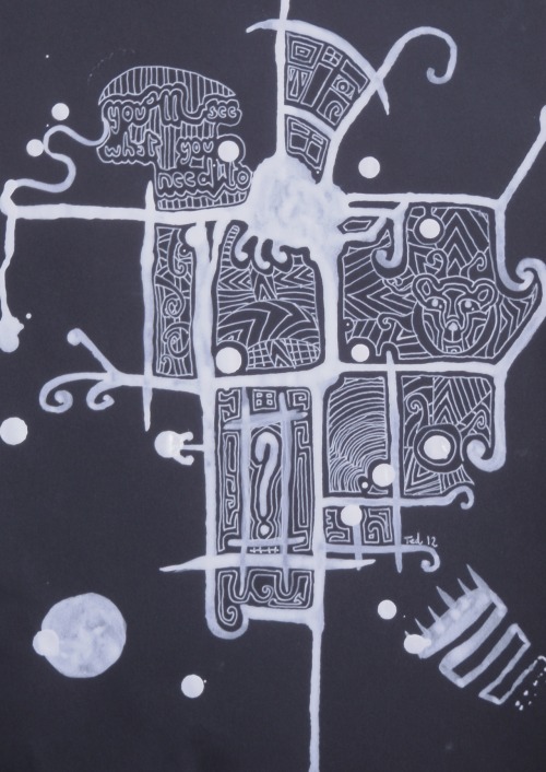 felixinclusis:  artchipelandyou: Monsieur Ted | Monsieur Ted on Tumblr - White ink on A4 black paper (2012) 