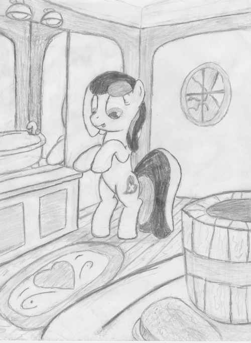 I did this for about three days, it took a few hours to do the pony in one day.  It took another few hours to do a sketch of the background.  And one more day to polish up and add some details.  I’m finished, with this even thou I don’t