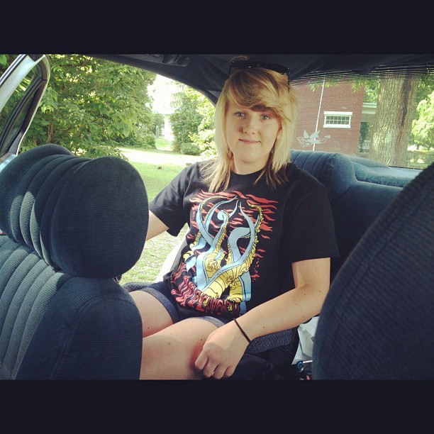 I was in @j_florians sisters car seat, hahaha  (Taken with instagram)