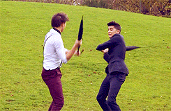 hipistahazz-blog:  Zouis fight on One Thing behind the scenes 