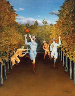 oldroze:  Henri Rousseau. The Football Players. 1908. Oil on canvas. 100.5 x 80.3 cm. The Solomon R. Guggebheim Museum, New York, NY, USA 
