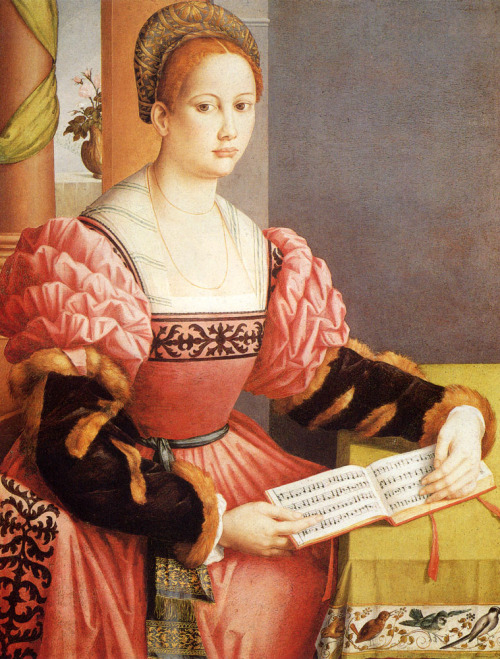 deadpaint:Portrait of a Lady (1530). Francesco Ubertini Bachiacca II (1494-1557).Oil on panel. Priva