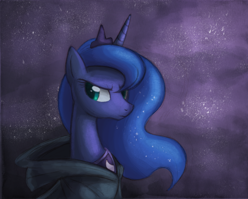 darhus:  Princess Luna with Cloak by *Ric-M 