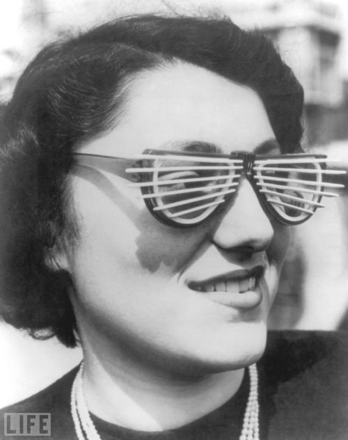 Venetian Blind Sunglasses, 1950.