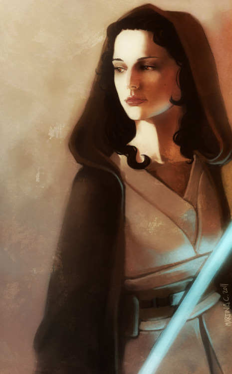 reylo-forever:becausesometimesdreamsdocometrue:Padme as a Jedi by martinacecilia. I absolutely love 