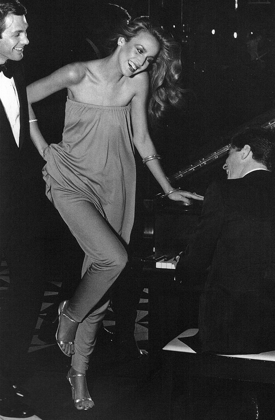 Super Seventies — Jerry Hall wearing Halston, 1970s.