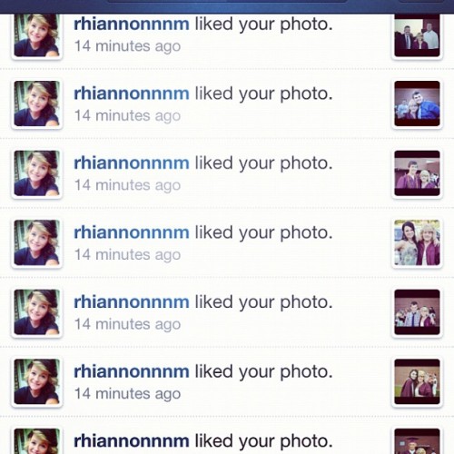 @rhiannonnnm is a creeper. (Taken with instagram)