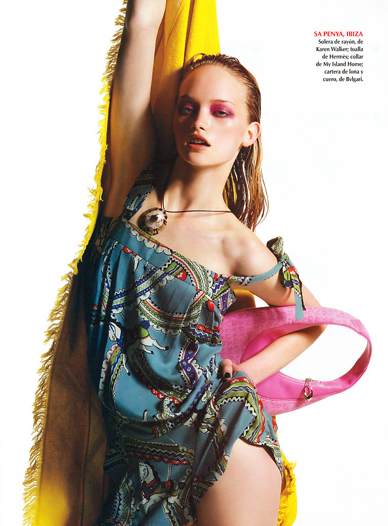 Carmen Kass is a “High Plains Drifter” in Vogue Uk by Mario Testino