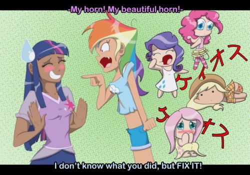 youdumbdominick-might-be-a-brony:  Magical Mishap by *Tprinces submitted by phoenixtales