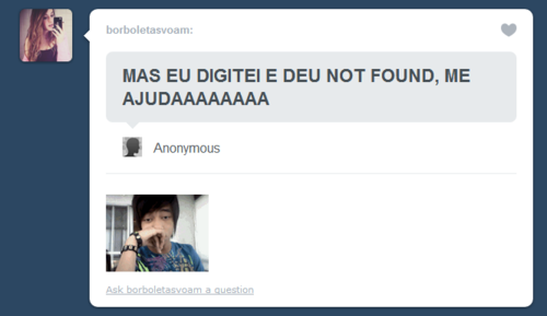 De boa no tumblr quando de repente vejo isso: