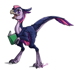 vertizontal:  MY LITTLE DINOS. Etc etc Let’s kick this off with Twilight Sparkle..the Oviraptor! Originally was going to be a Velociraptor kind of thing but ..This just seemed much better.  All the Mane Six have been sketched..just have to finish them