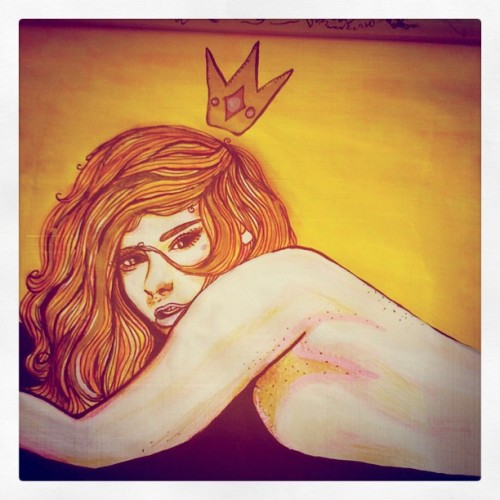 <3 to you Lucy dastardlylucy:  working on a portrait of hattie watson,  ^.^ 