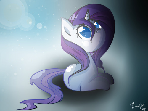 colorgasmfreakbrony:  D’awws can be sad I guess, Wet Mane Rarity by =LlamasWithKatanas 