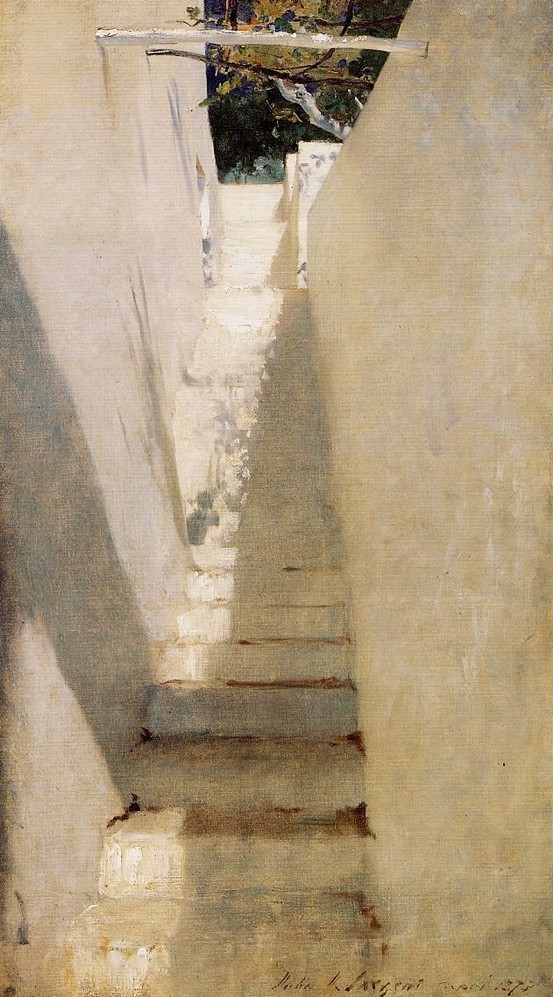 wasbella102:  John Singer Sargent - Staircase in Capri. 1878  