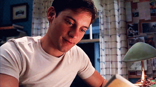 dappersexual:  #I’m going to be so cool thought Peter Parker to himself as he coloured