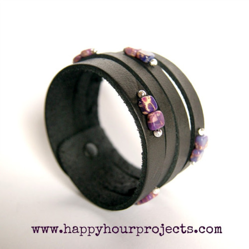 DIY Beaded Leather Cuff Tutorial. This project isn&rsquo;t nearly as hard as it looks because the cu