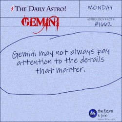 dailyastro: Gemini 1662: Check out The Daily Astro for facts about Gemini. Click here for a free tarot reading :) 