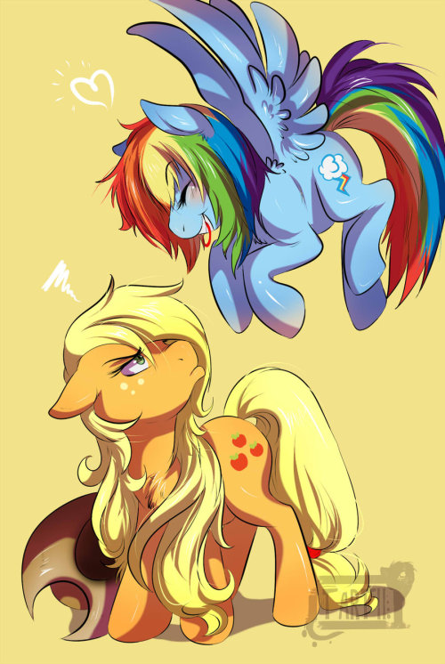 norsepony:  Ponytail by *Tartii I love this style, and how often do you get to see these two with different hairstyles? 