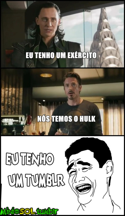 biscuita:  Eu tenho um hulk fofo DEMAIS desenhado na minha blusa E não, isso não foi um comentário feliz, o hulk não deveria ser fofo daquele jeito Y.Y’