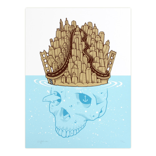 (via Upper Playground | THE GOLDEN HILLS by Jeremy Fish - Artwork &gt; Prints &amp; Posters)