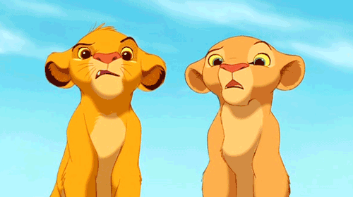  simba and nala are looking at each other like “what da fuuuck?!?”