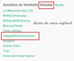 Diario-De-Uma-Sophied-Blog:  Tá Nos Mundiais!!!! E Ainda Nem É Dia 22… Orgulho. Happybirthdaysophiaa