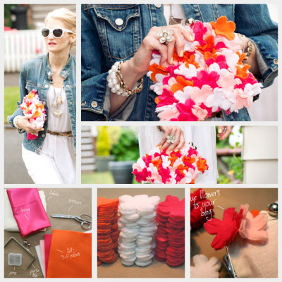 truebluemeandyou:
“DIY Fun Felt Flower Clutch Tutorial. I initially looked at this and said, “Oh no, sewing all those flowers on?” But you glue them on and if you don’t want to make the clutch from scratch you could buy a cheap one. Tutorial from...