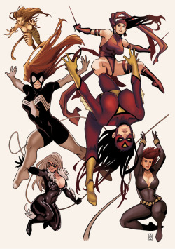 comicsforever:  Marvel Girls // artwork by