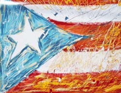 mrmyke:  Paseo Boricua 20 x 30 Poster with Acrylic Paint 