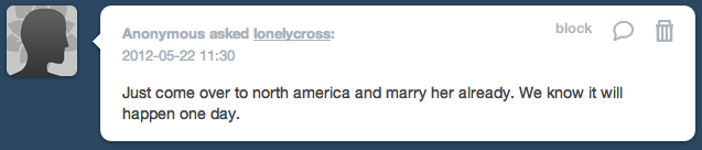 lonelycross:  As a self-proclaimed atheist, I don’t think I’m into marriage,