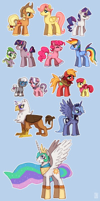 interrobangpie:  AND THEN WE’VE GOT THESE CUTIES WOW GenderswappeedRarity looks faaabulous, Applejack is cute, and I really love Rainbow’s tail it’s like kapow~   aaaaaaaaaAAAAAAAAAAAAAAAAAAAAAAA