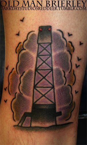 Oilfield Drilling Rig Temporary Tattoo Sticker set of 2  Etsy Canada
