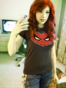 tonguelikeelectric88:  My freckles came in handy in London. Went as MJ to the Amazing Spider-Man screening. Safe to say I nerdgasmed, and I’m just as excited for ASM as I was for The Avengers. It’s probably the best 3-D I’ve ever seen.  