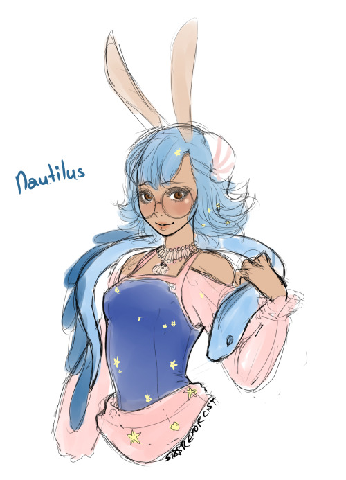 starexorcist:I tried to do a Sakizou kind of thing with nautilus. I love her so much WHAT A CUTIE.I’